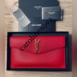 Authentic Saint Laurent YSL clutch medium